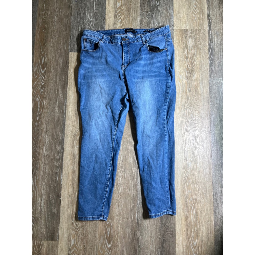 Tahari Skinny‎ Jeans Womens 14 Blue Excellent Stretch Medium Wash Denim